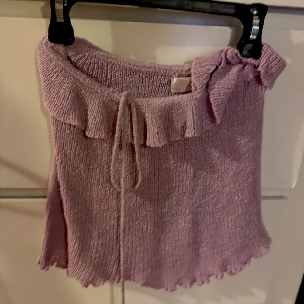 Lavender knit cover up